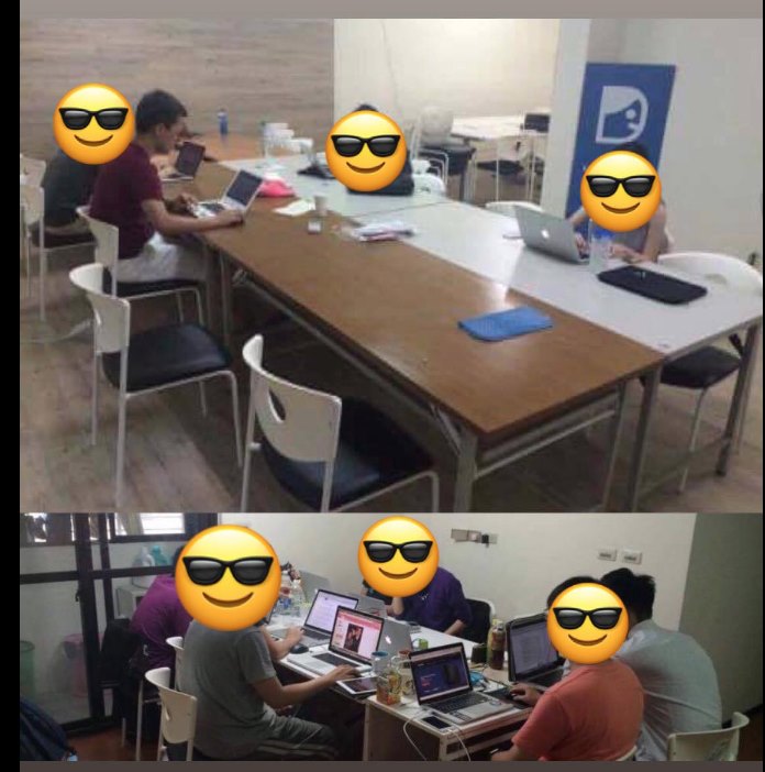 簡勤佑表示，當初創業也都是跟工作夥伴擠在一起，只想專注在把事情做好。 圖：翻攝簡勤佑臉書