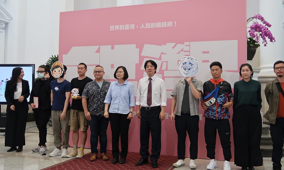 總統府24日舉行「總統府一樓開放參觀展場開展記者會」 圖：林朝億/攝
