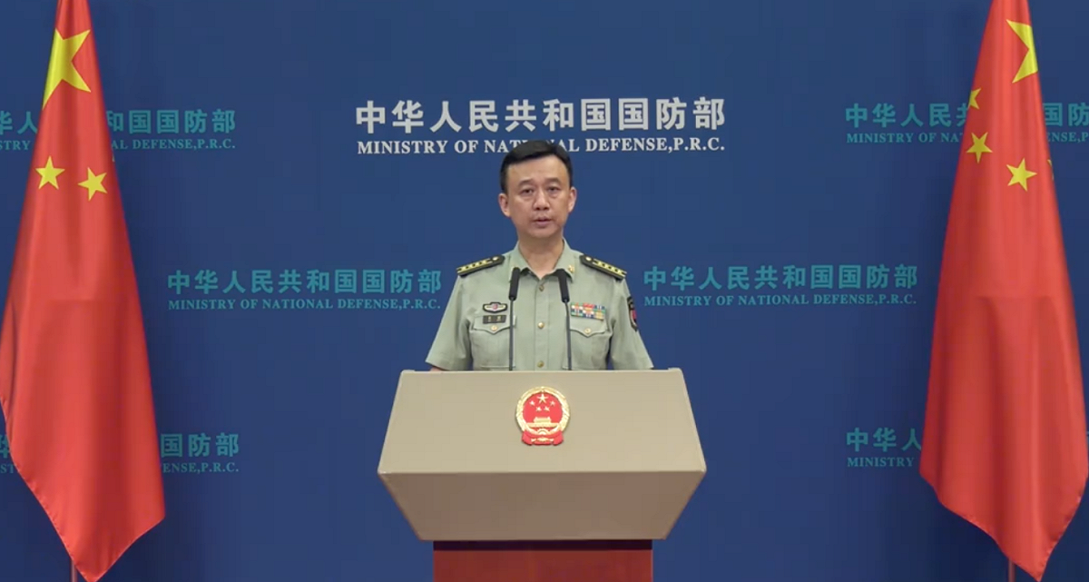 中國國防部新聞發言人吳謙。 圖：翻攝自中國國防部微博