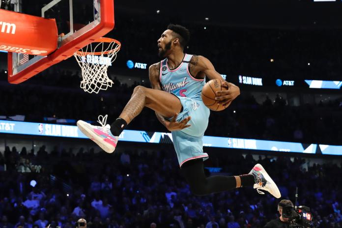熱火扣將Derrick Jones Jr. 。 圖／美聯社／達志影像