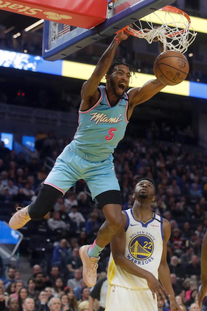 熱火扣將Derrick Jones Jr. 。 圖／美聯社／達志影像