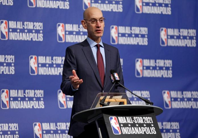 NBA主席Adam Silver。 圖／美聯社／達志影像