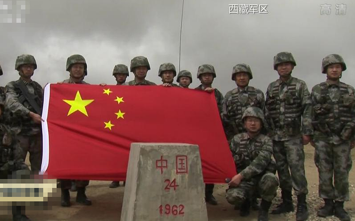 西藏軍區中將巡邊境 描紅界碑宣示中國主權