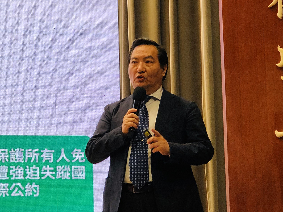 政務委員羅秉成說，希望有一天台灣最美麗的風景是「人權」。 圖：謝莉慧/攝