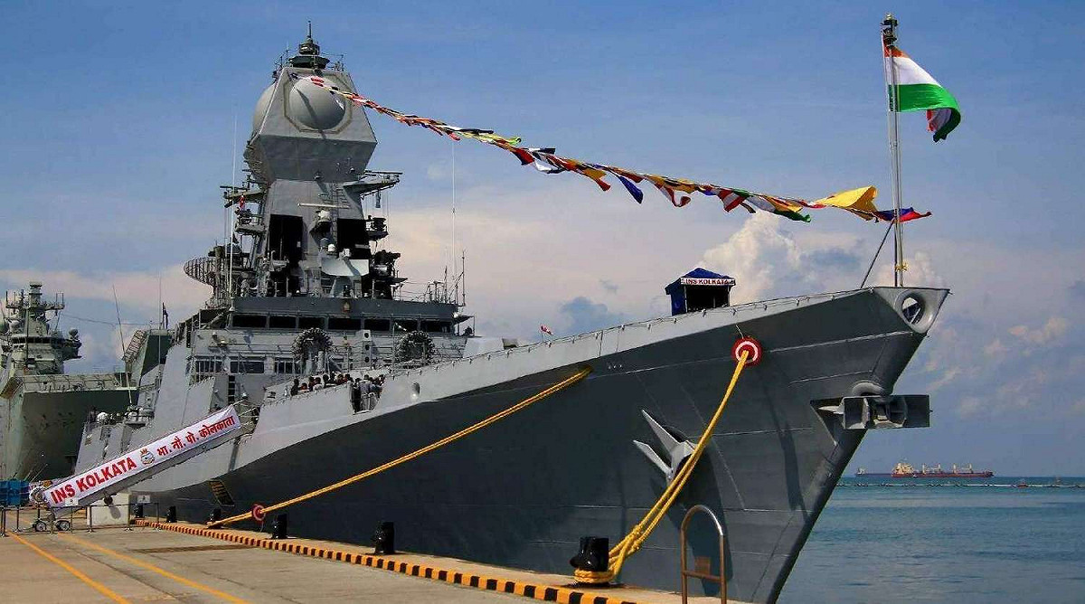 印度軍艦。 圖 : 翻攝自搜狐
