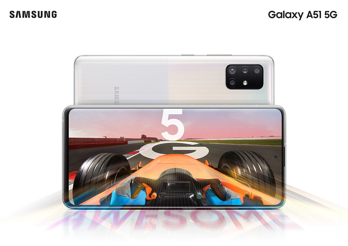 三星宣佈Galaxy A51及A71 5G版本即將在7月中上市。 圖：取自三星官網