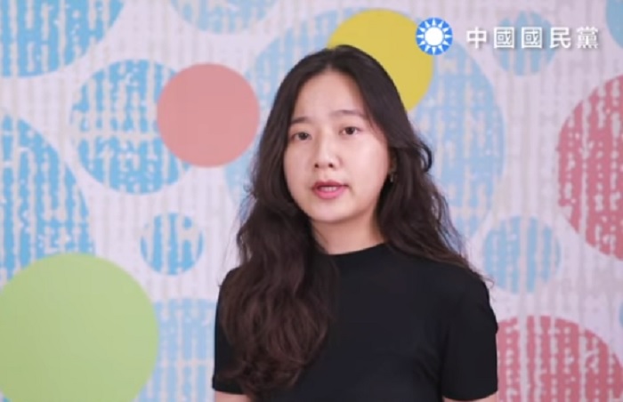 國民黨發言人洪于茜。 圖：翻攝洪于茜臉書影片