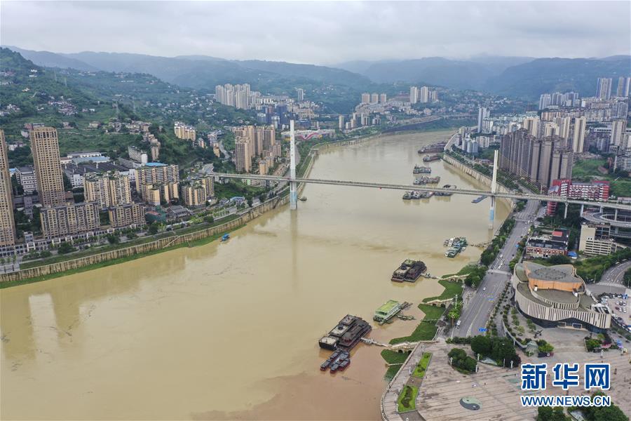 7月2日重慶涪陵區長江支流烏江。 圖：翻攝新華網