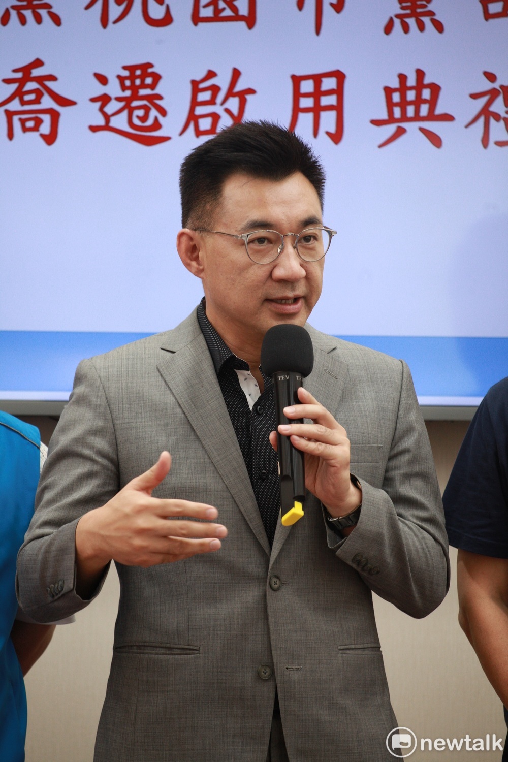 江啟臣酸游錫堃身為國會議長，腦袋裡面都是意識形態。 圖：林昀真／攝