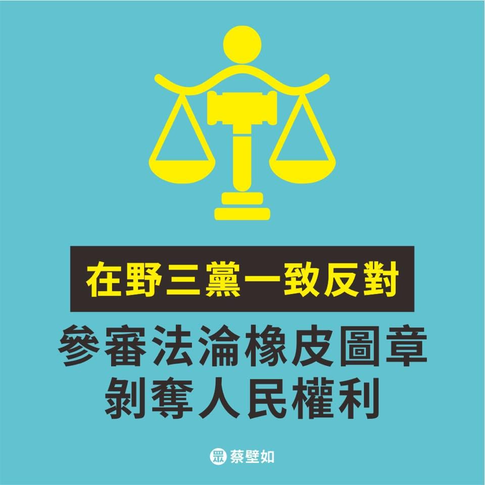 蔡壁如轟司法改革都是假 圖:擷取自臉書