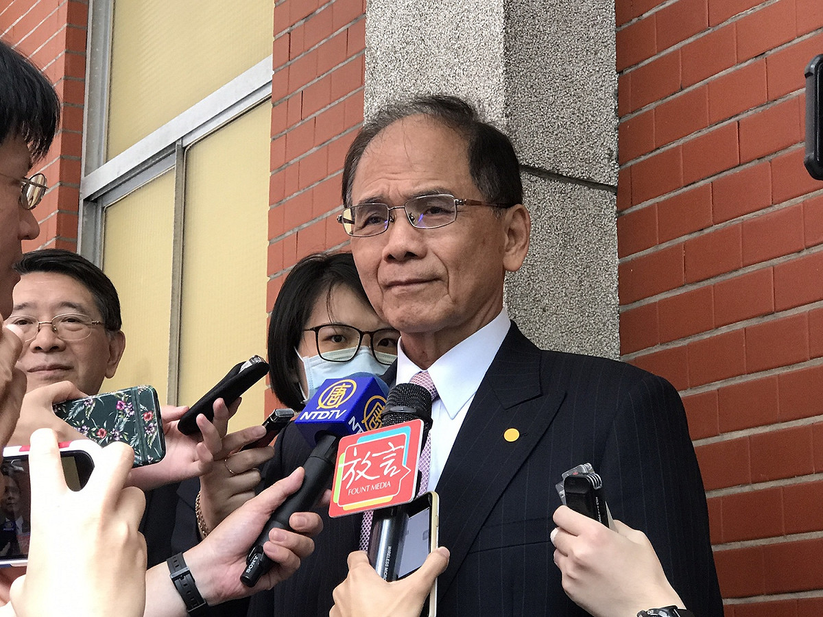 立法院長游錫堃直指中共政權「不義」。 圖:陳佩君/攝