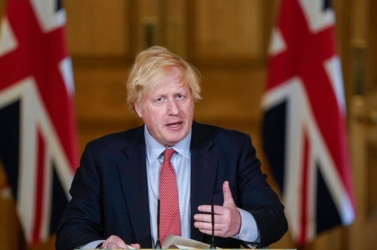 英國首相強生宣布明起全面重啟英格蘭學校。（資料照）。 圖：取自強生臉書