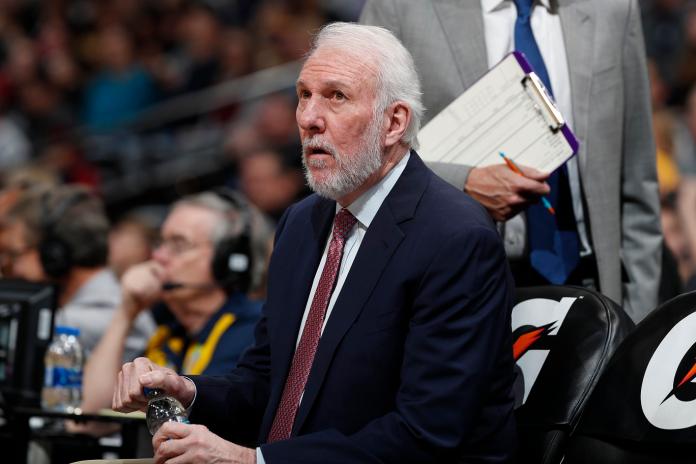 馬刺總教練Gregg Popovich 。 圖／美聯社／達志影像