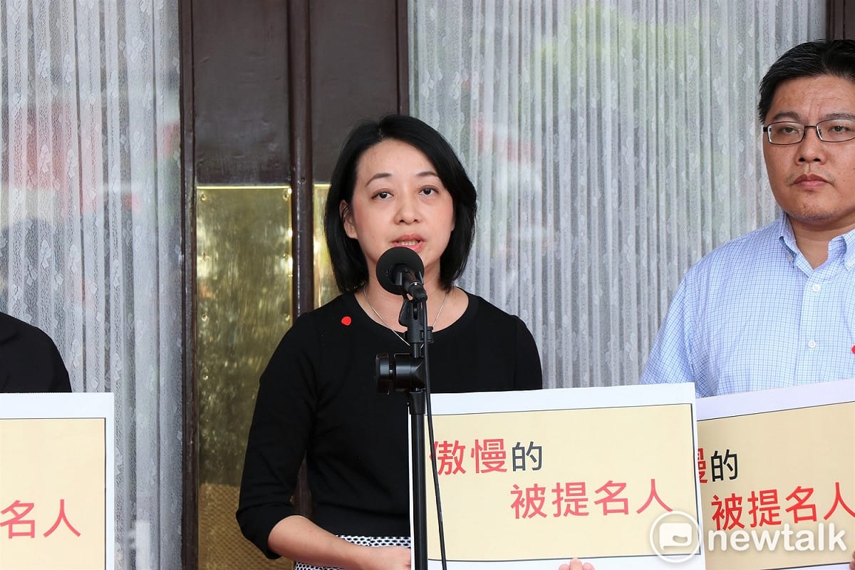 時力立委王琬諭批評，被提名人很傲慢。 圖：謝孟華/攝