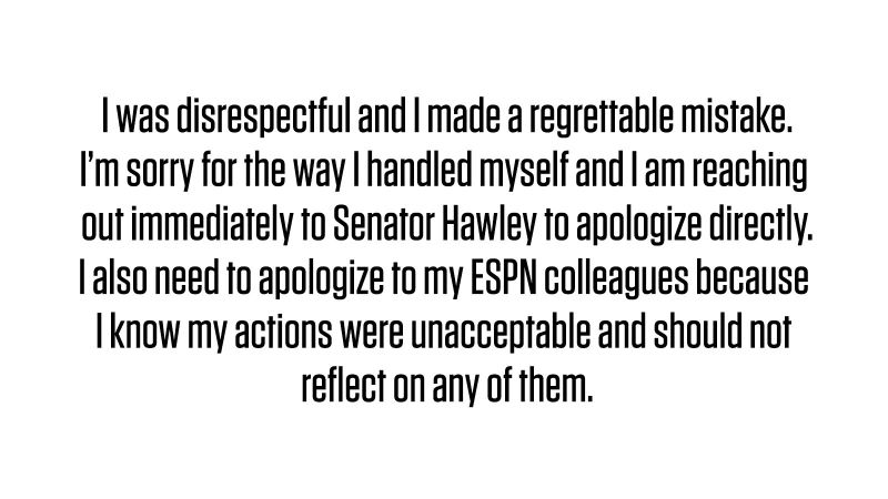 美國共和黨密蘇里州鷹派參議員Josh Hawley，近期發給了NBA官方一則信件，痛批聯盟親中，遭到美國知名體育媒體《ESPN》王牌記者「沃神」Adrian Wojnarowski還擊。 圖：nownews
