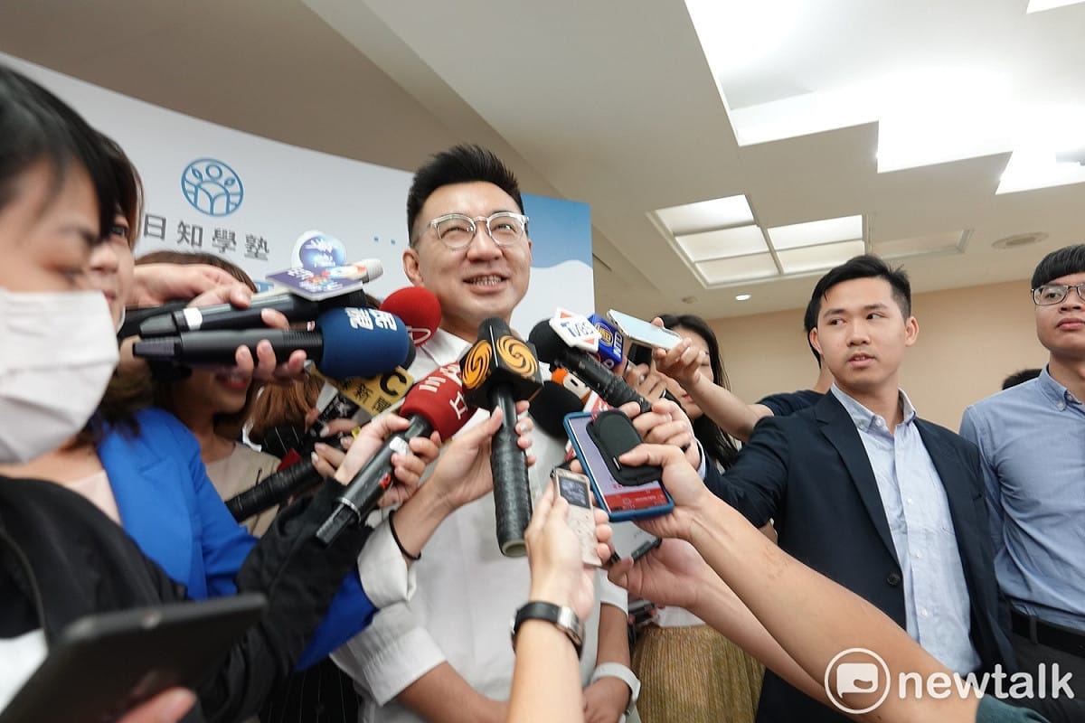 國民黨主席江啟臣表示，外傳他與韓國瑜合作組「防朱聯盟」是子虛烏有、空穴來風。 圖：林昀真/攝