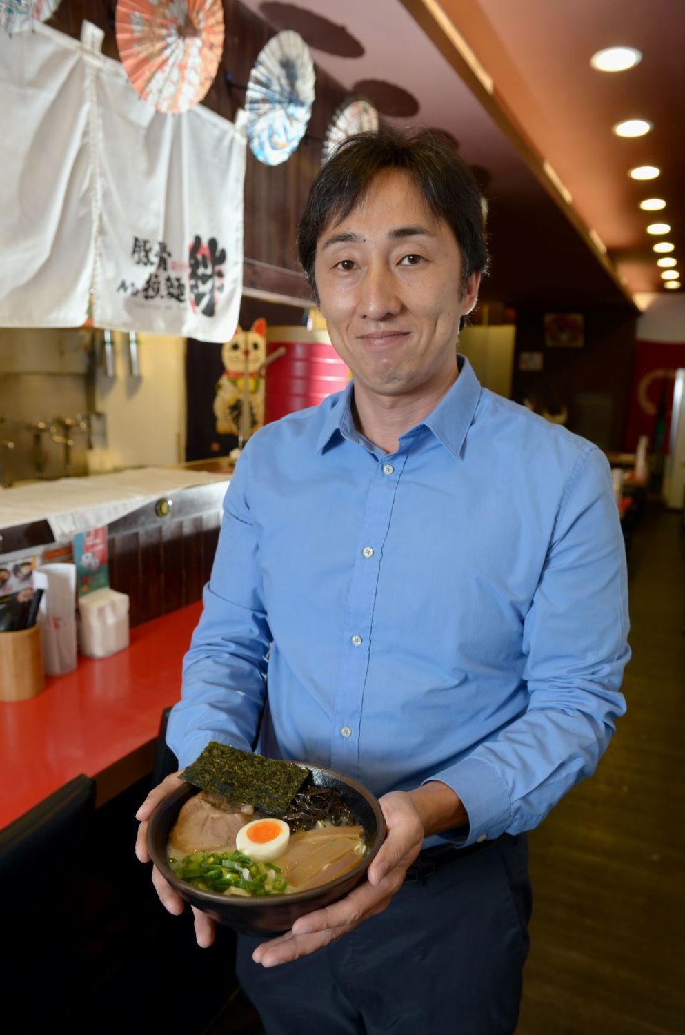 Mr拉麵野崎家社長野崎孝男，深耕台南多年，過去曾擔任日本讀賣電視台記者、東京都練馬區議員，後來定居台南，目前也是市府的城市外交顧問。 圖：台南市政府／提供
