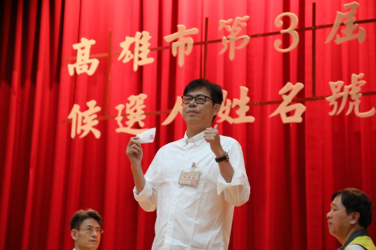陳其邁表示，在選舉過程當中應要找到一首符合自己的政治理念及價值，才能夠使用，並且發揮最大的效益。 圖：陳其邁競辦/提供(資料照)