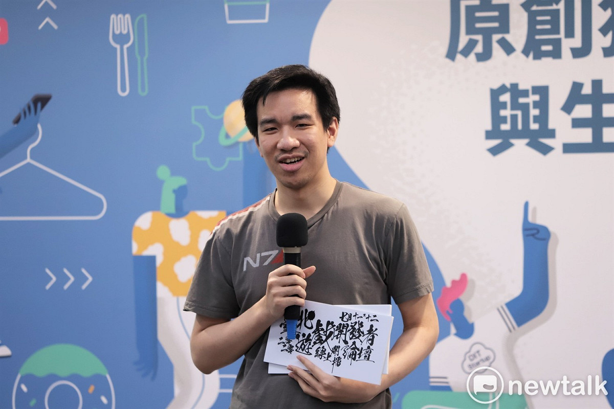 TGDF台北遊戲開發者論壇代表林容生表示今日成功舉辦台灣獨立遊戲開發工作室與歐美發行商線上媒合會。 圖：簡育詮/攝