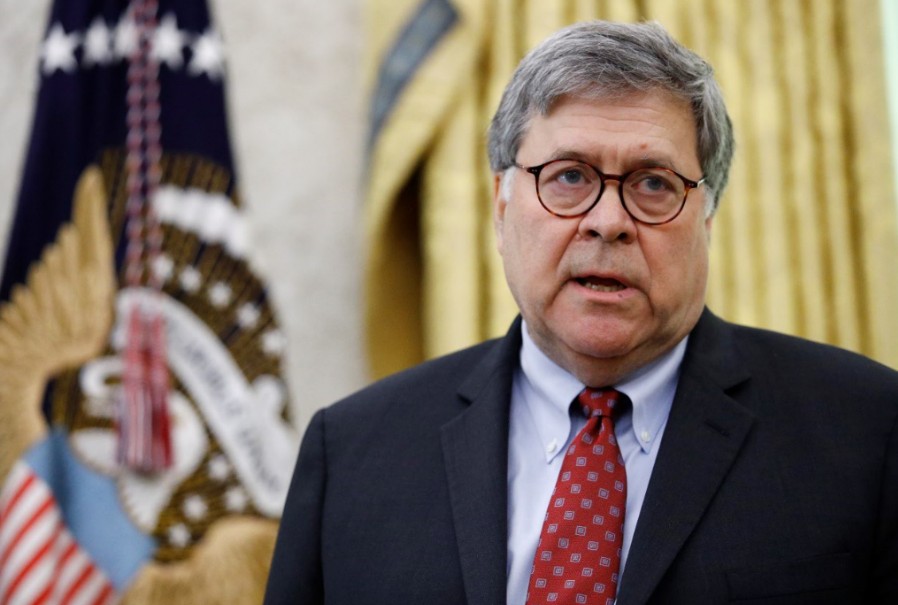 川普透過推特宣布美國司法部長巴爾（William Barr）離職。 圖：達志影像／美聯社