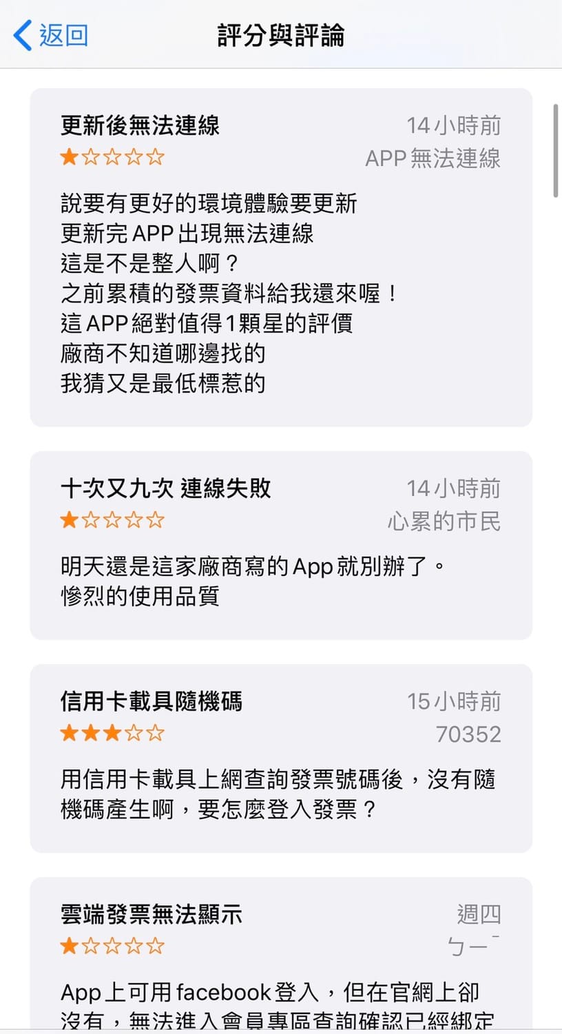 台中購物節APP留言罵聲不斷。 台中市議員賴佳微/提供