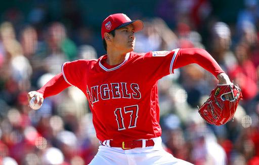 大谷翔平初登板。 圖／美聯社／達志影像