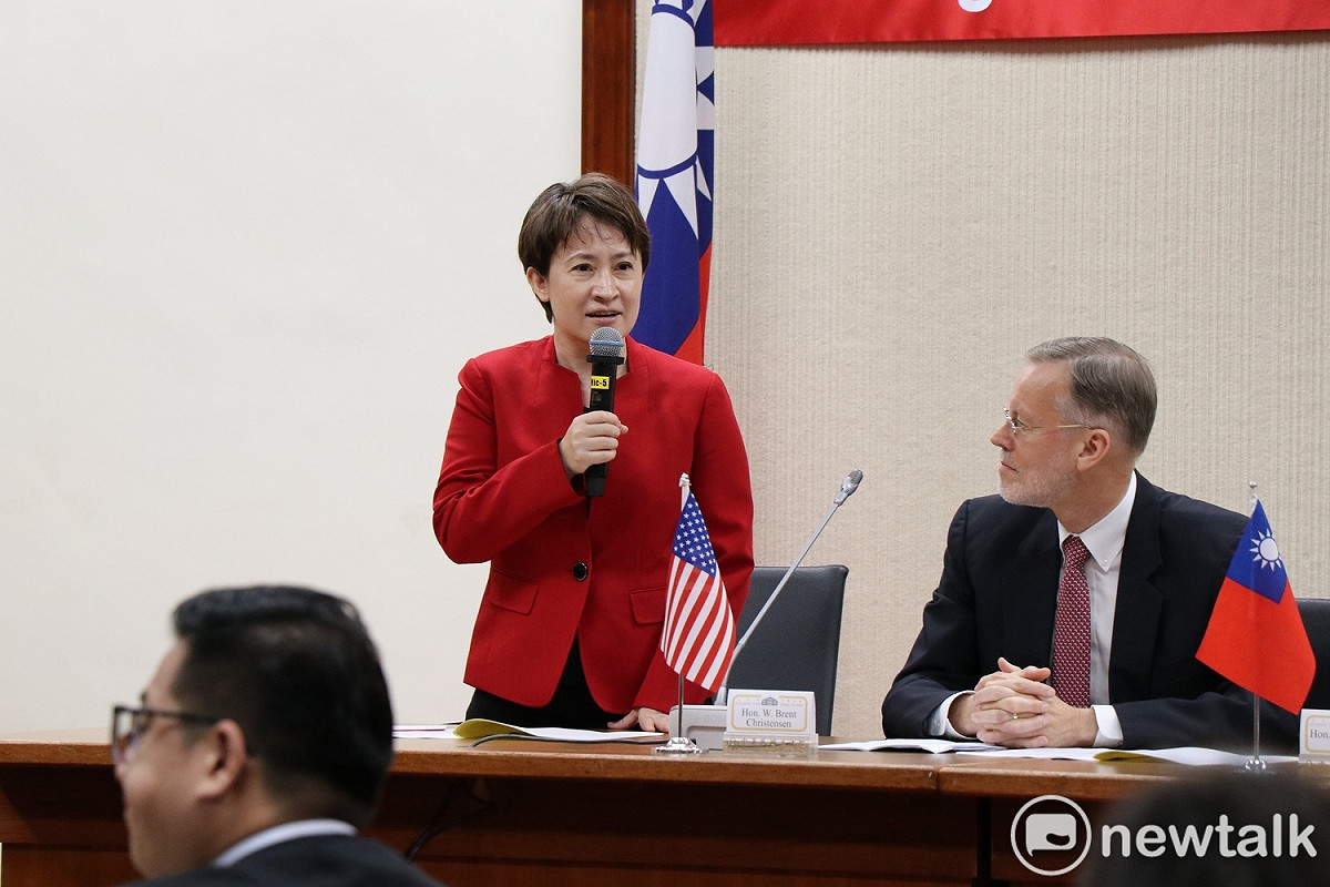 駐美代表蕭美琴日前出席「台美國會議員聯誼會」成立大會，她強調，兩岸議題是台美關係變數，但也是戰略重要議題。 圖：謝孟華/攝（資料照片）