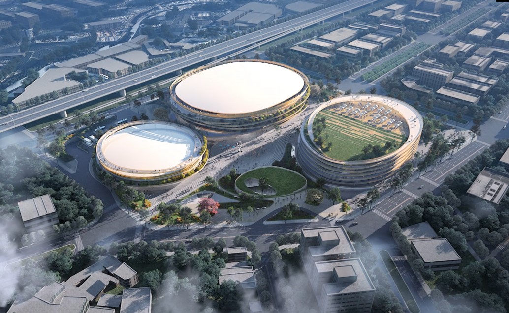 「台中巨蛋」勝出團隊設計概念以「天空迴廊，運動公園，世界地標，市民樂園」為主軸。 圖:台中市政府/提供