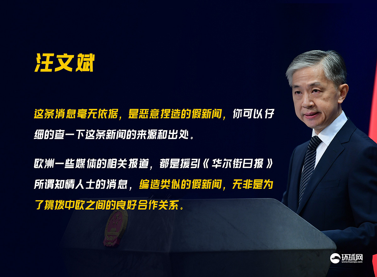 中國外交部發言人汪文斌。 圖 : 翻攝自環球網