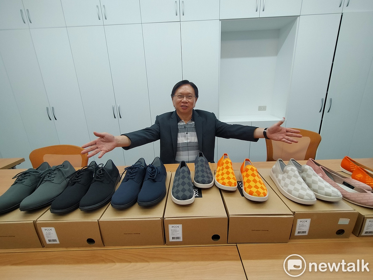 蔡國洲特別推薦東海LUCE經典針織鞋。 唐復年/攝