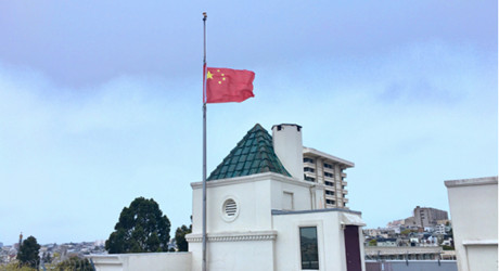 中國駐美國舊金山領事館被指控，包庇1名已經遭到美方起訴的解放軍軍醫女學生，但館方人員沒有回應。 圖：翻攝自中國駐美國舊金山領事館