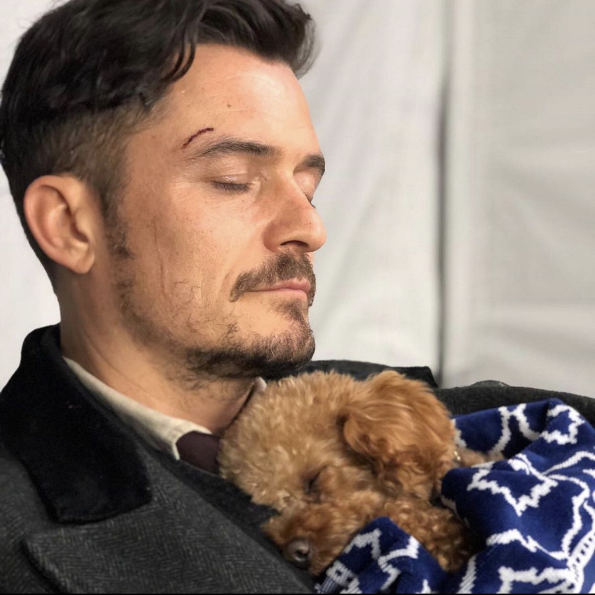 奧蘭多布魯與他的愛犬Mighty平時互動就很親密。 圖：翻攝Instagram