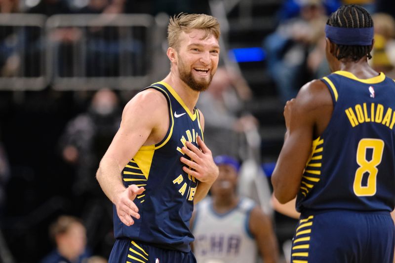 溜馬中鋒Domantas Sabonis。 圖／美聯社／達志影像