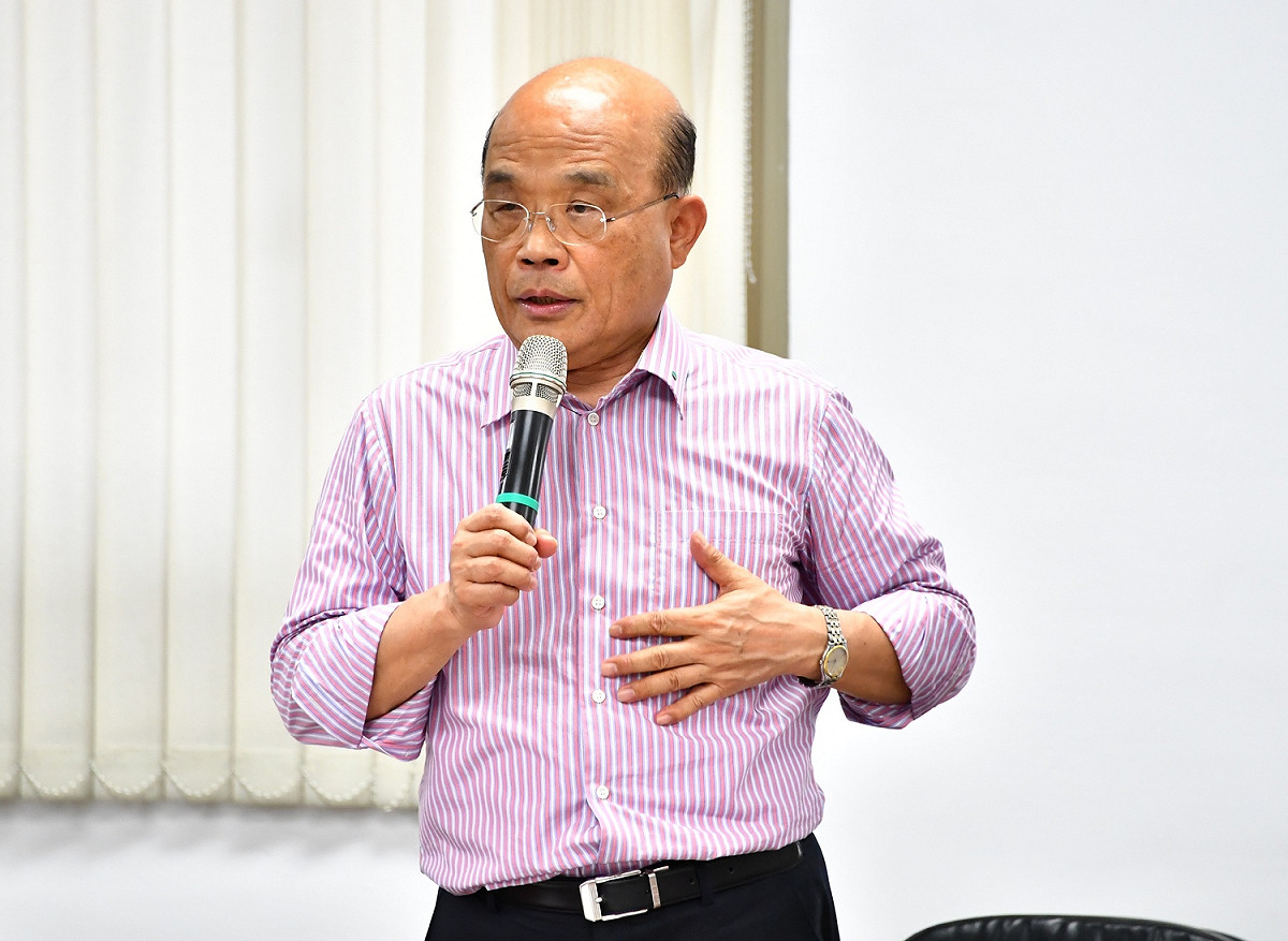 行政院長蘇貞昌28日下午到彰化縣視察老舊校舍改善及太陽能光電設置情形。 圖：行政院提供（資料照片）
