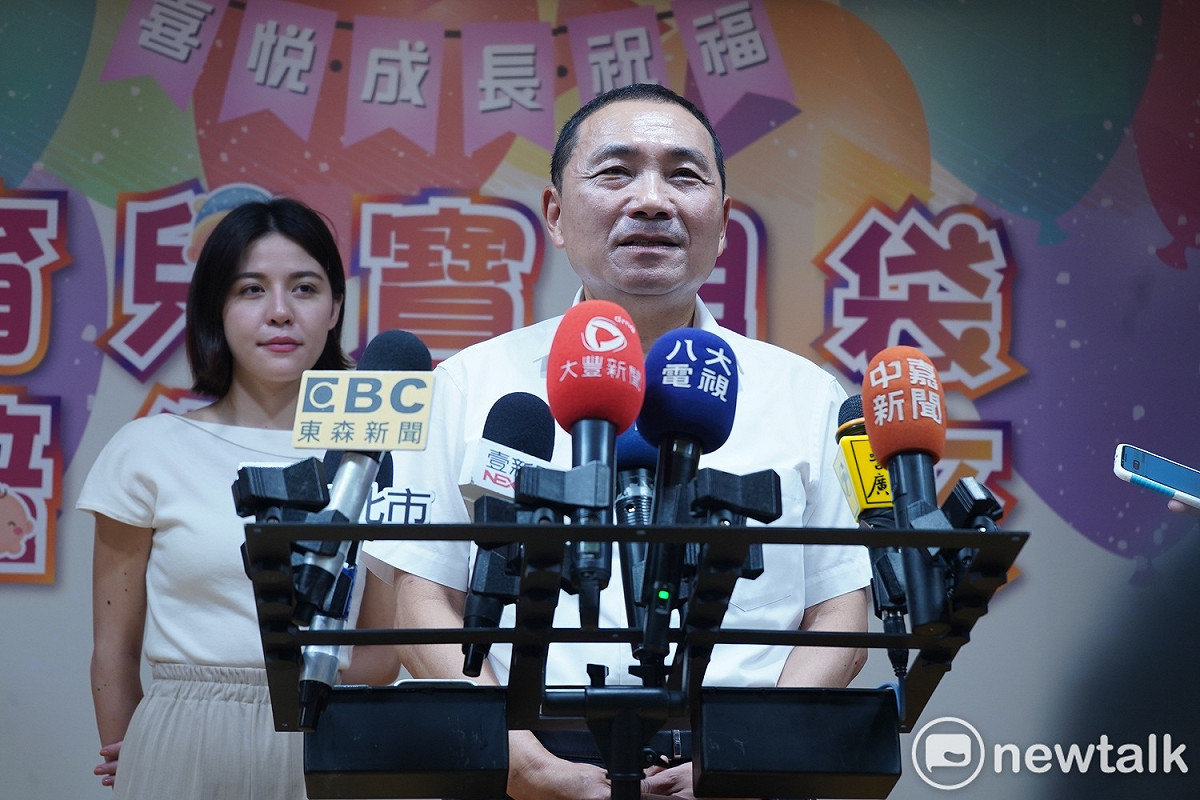 侯友宜證實本周六(8/1)將南下高雄陪李眉蓁掃街拜票。 圖：林昀真/攝