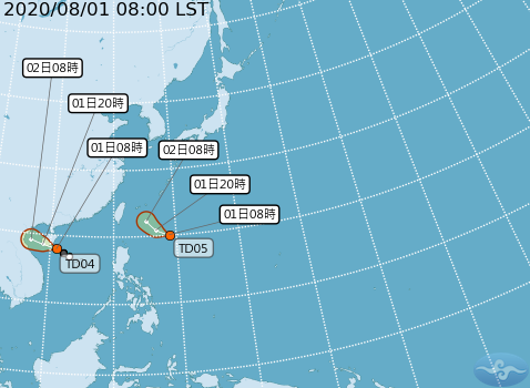 中央氣象局公佈地3號颱風辛樂克路徑，對台並無影響。 圖：中央氣象局/提供