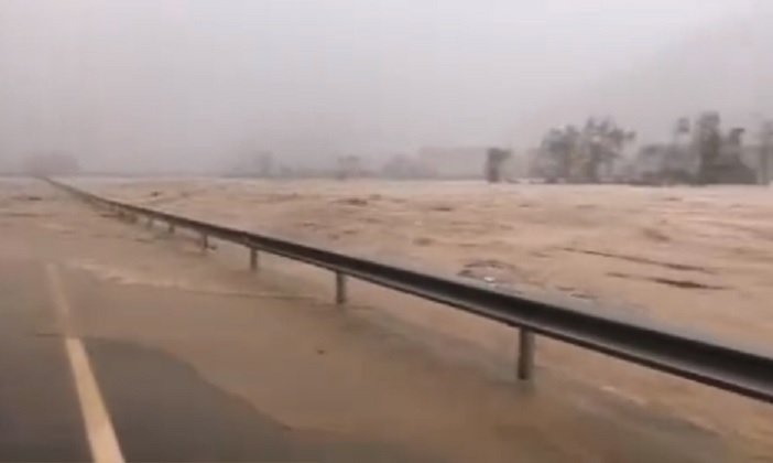 哈格比颱風登陸中國浙江。 圖:翻攝自微博