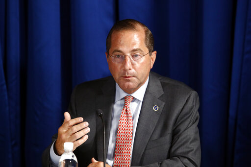 美國衛生及公共服務部部長阿薩爾 (Alex Azar) 將會帶領代表團參訪台灣。 圖：達志影像/美聯社
