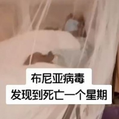 一名男子感染「新型布尼亞病毒」昏迷不醒，家屬透露，得病的家人已經死了一半，感覺比武漢肺炎厲害。 圖：翻攝微博