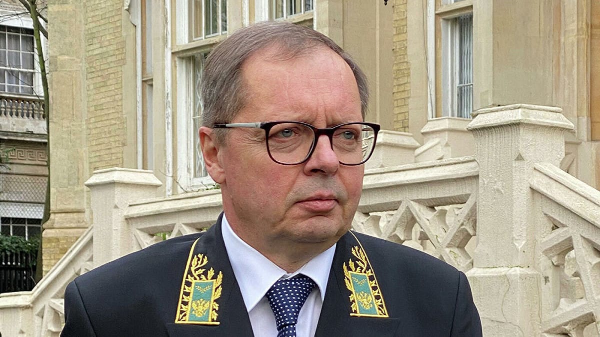 俄羅斯駐英大使凱林（Andrei Kelin）認為，普丁不會在俄烏戰爭中使用核武。 圖：俄羅斯駐倫敦大使館推特（資料照）
