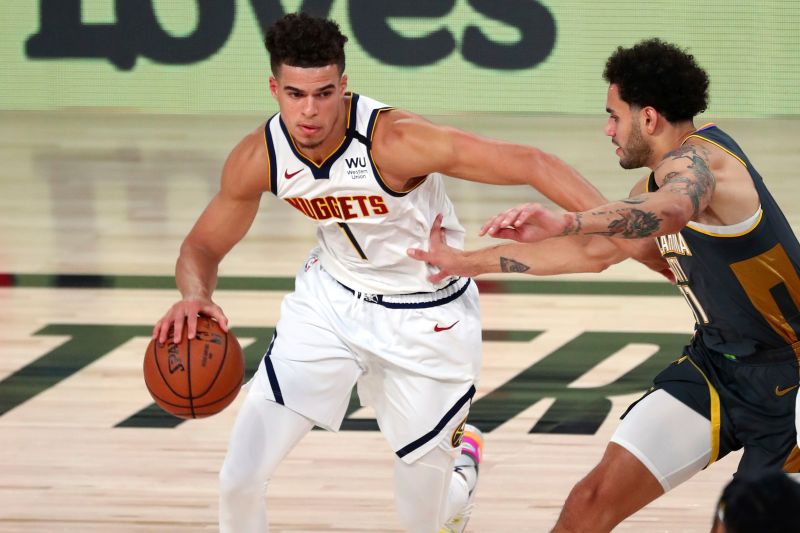 金塊新秀Michael Porter Jr.砍下37分率隊贏球。 圖／美聯社／達志影像