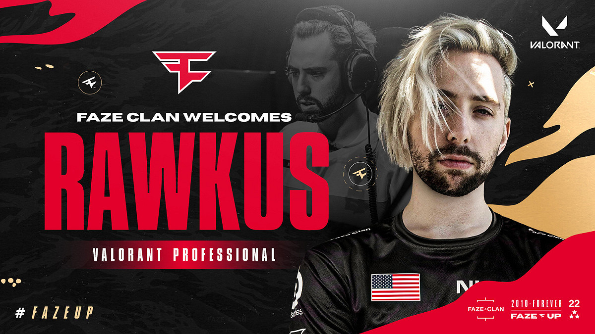 前休士頓神槍手選手Rawkus正式加盟FaZe Clan《特戰英豪》分部，補齊最後一塊先發拼圖。 圖：翻攝自FaZe Clan