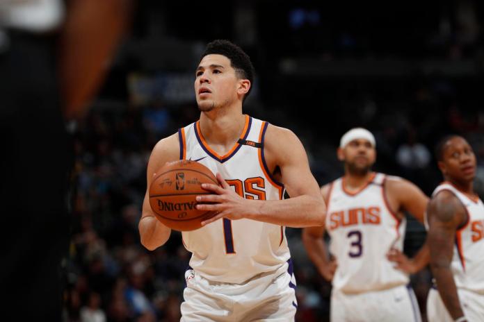 太陽新星Devin Booker。 圖／美聯社／達志影像