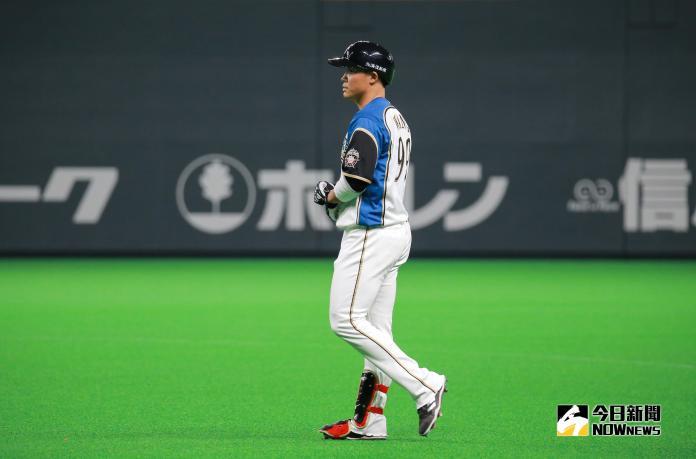 日本火腿鬥士隊外野手王柏融。 圖／記者葉政勳攝 , 2019.03.30