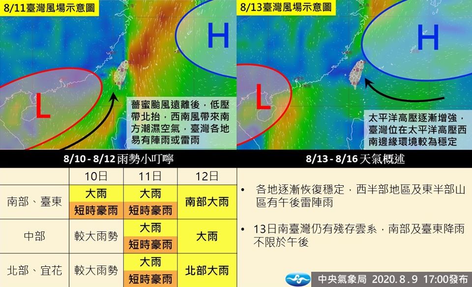 1圖掌握本週降雨區。 圖：中央氣象局/提供