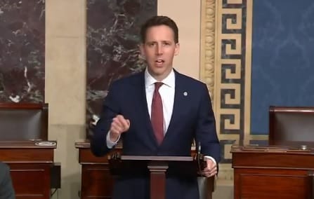 霍利（Josh Hawley）。 圖：翻攝自Josh Hawley推特