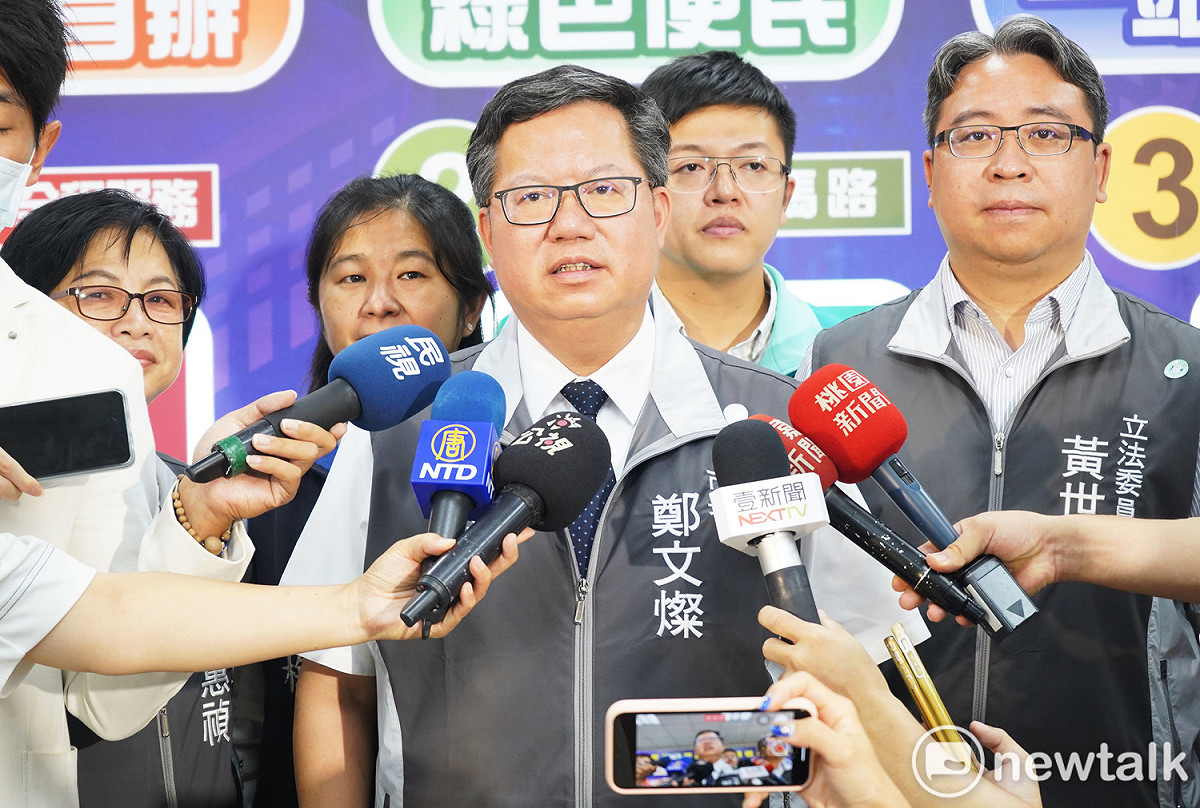 對於年底可能入閣一事，鄭文燦表示他專心市政、心無旁鶩。 圖：林昀真/攝