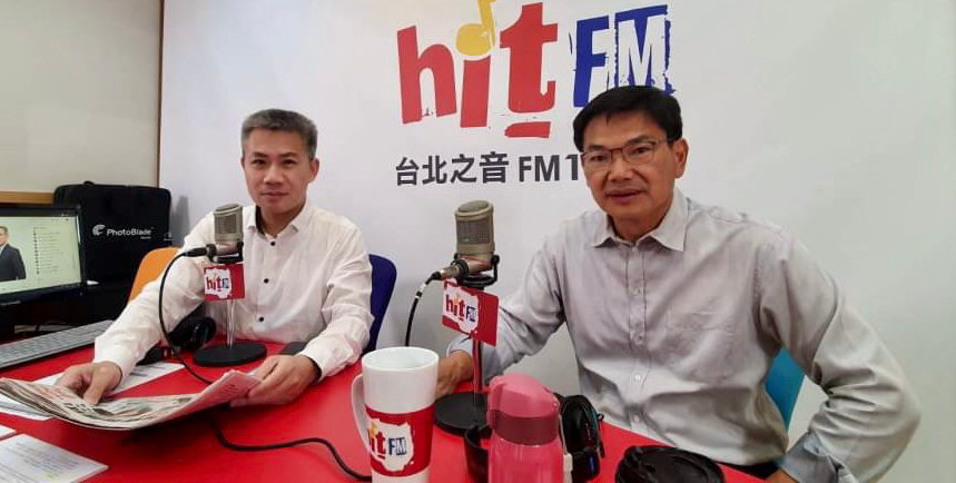 吳益政今晨上台北之音羅友志嗆新聞節目。 圖：吳益政競辦/提供