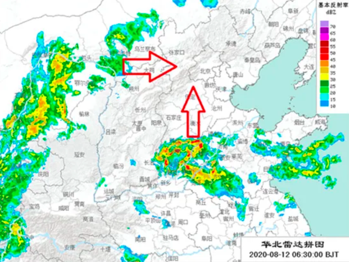 北京晚間將出現大雷雨。 圖：翻攝自中媒