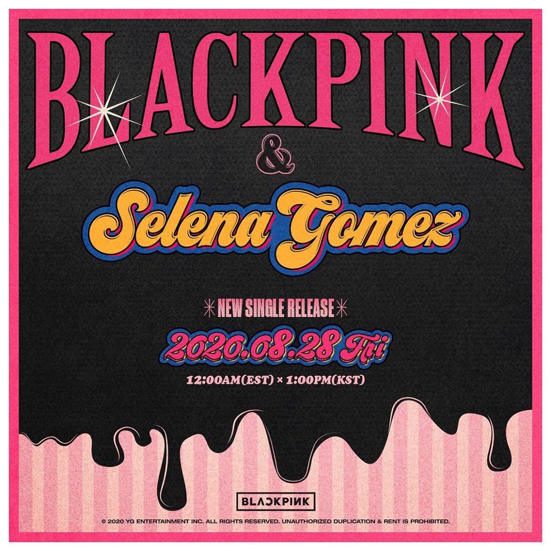 兩大巨星將於8/28帶來合作單曲，引發各界期待。 圖：翻攝自BLACKPINK IG